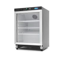Hűtőszekrény - 200L - Fekete - Üvegajtóval