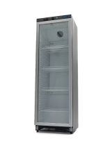Hűtőszekrény - 400L - Fekete - Üvegajtóval