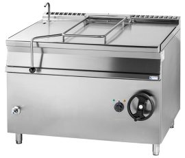 Billenőserpenyő, 120 L, elektromos üzem, kézi billentés, inox fenék, 400 V/18 kW,