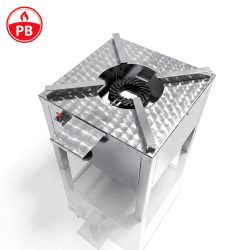 Gázzsámoly 7,5 KW rozsdamentes burkolattal PB-gáz üzemű
