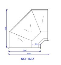 NCH IM Z | Hajlított üvegű külső sarokpult