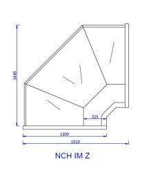 NCH IM Z | Hajlított üvegű külső sarokpult