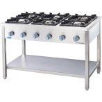 Ipari 6 égős gáztűzhely PB gázos, 32,5kW STALGAST