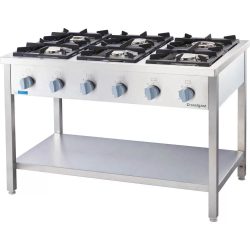 Ipari 6 égős gáztűzhely PB gázos, 32,5kW STALGAST