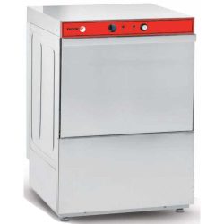 Fagor eco ipari tányér- és pohármosogató gép, fronttöltéses, 50x50 cm-es kosár, beépített mosogató-öblítő adagolóval
