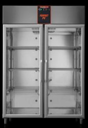 AF14PKMBTPV - Professzionális fagyasztószekrény, 1400 literes, rozsdamentes, üvegajtós, légkeveréses