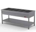 Melegentartó pult 5xGN1/1 konyhai fűtőszálas