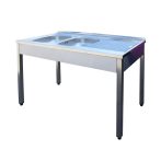 Mosogató kétmedencés, csepegtetővel, 1200x600 mm lefolyó átm: 50 mm Mosogató kétmedencés, csepegtetővel, 1200x600 mm lefolyó átm: 50 mm