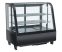 Bemutató hűtővitrin hajlított üvegű ledes világítással 100 liter fekete Ferrara-Cool