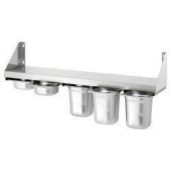 Falipolc fűszertartó edényekhez 200Sr 1000 mm ( az 5 db. GN1/6 edény nem tartozék) Falipolc fűszertartó edényekhez 200Sr 1000 mm ( az 5 db. GN1/6 edény nem tartozék)