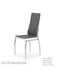 K210 étkezőszék szürke-fehér