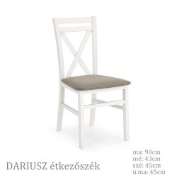 DARIUSZ étkezőszék fehér