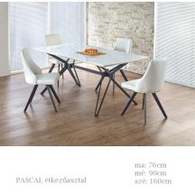 Pascal Étkezőasztal Fehér-Fekete Színben 160x90cm