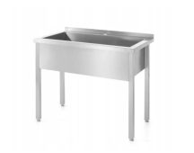   Rozsdamentes mosogatós asztal – egymedencés – mélység: 700 mm – magasság: 300 mm – Profi Line – 800x700x(H)850mm - HENDI 812853