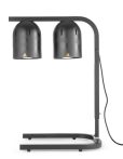   2 lámpás infravörös melegentartó híd – Fekete – 230V / 500W – 453x360x(H)790 mm - HENDI 273913