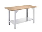   Elemes rendszerű munkapad – eurokraft basic lapszélesség 1500 mm, rakodópolccal