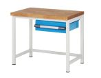   Munkapad zártszelvényes kivitelben – eurokraft pro 1 fiók, 150 mm
