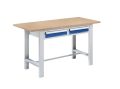   Elemes rendszerű munkapad – eurokraft basic lapszélesség 1500 mm, 2 fiók multiplex lap