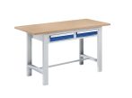   Elemes rendszerű munkapad – eurokraft basic lapszélesség 1500 mm, 2 fiók multiplex lap