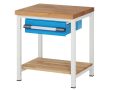   Munkapad zártszelvényes kivitelben – eurokraft pro 1 db 150 mm-es fiók, 1 polc