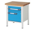   Munkapad zártszelvényes kivitelben – eurokraft pro 1 db 180 mm magas fiók, 1 db 360 mm magas ajtó