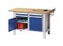 Elemes rendszerű munkapad – eurokraft basic lapszélesség 1500 mm, 4 fiók, 2 ajtó Elemes rendszerű munkapad – eurokraft basic lapszélesség 1500 mm, 4 fiók, 2 ajtó