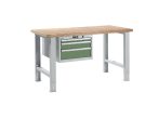   Elemes rendszerű munkapad – LISTA magasság 740 – 1090 mm, függoszekrény, 3 fiók