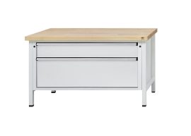 Munkapad XL/XXL méretű fiókokkal, zártszelvényes kivitel – ANKE szélessége 1500 mm, 2 fiók Munkapad XL/XXL méretű fiókokkal, zártszelvényes kivitel – ANKE szélessége 1500 mm, 2 fiók