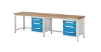   Munkapad zártszelvényes kivitelben – eurokraft pro 6 db fiók: 2 x 120, 2 x 180, 2 x 240 mm
