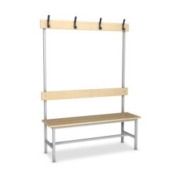 KÖRÖS öltözőpad háttámlás 1 oldalas 1200 mm KÖRÖS öltözőpad háttámlás 1 oldalas 1200 mm
