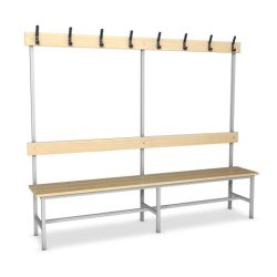 KÖRÖS öltözőpad háttámlás 1 oldalas 2000 mm KÖRÖS öltözőpad háttámlás 1 oldalas 2000 mm