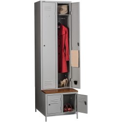 PLUS 2 AC Cipőtartós+ülőpados öltözőszekrény, öltözőszekrény rekesz 2 db, cipőtároló rekesz 2 db PLUS 2 AC Cipőtartós+ülőpados öltözőszekrény, öltözőszekrény rekesz 2 db, cipőtároló rekesz 2 db
