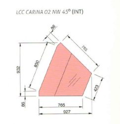 LNC Carina 02 INT45 N - Semleges belső sarokpult (45°)